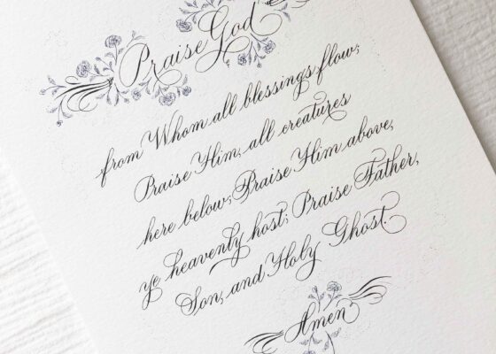 Allocco Design Norfolk, VA Calligraphy | Calligraphy Doxology