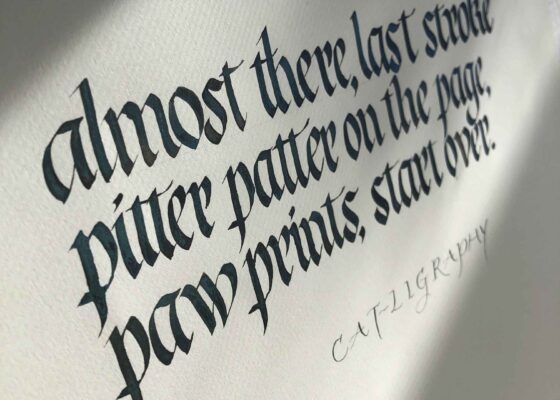 Allocco Design Norfolk, VA Calligraphy | Haiku Gothicized Italic