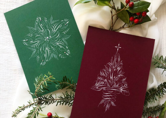 Flourished Christmas calligraphy