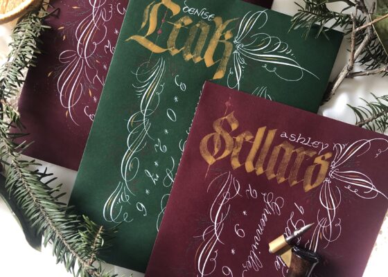 Flourished Christmas Envelopes
