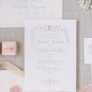 Paris inspired invitation suite