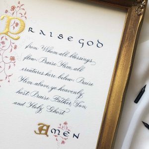 Allocco Design Norfolk, VA Calligraphy | Gilded Bible Verse